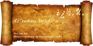 Énekes Uriás névjegykártya